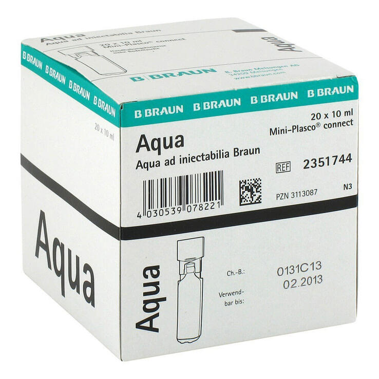 Aqua ad iniectabilia B. Braun, Lösung