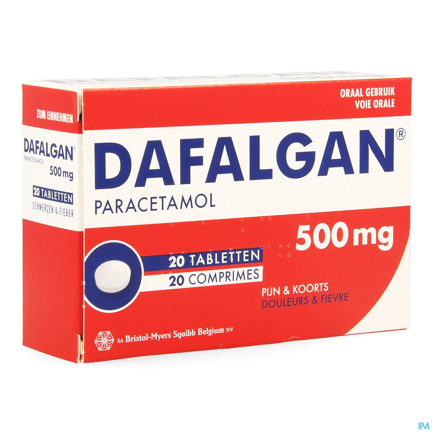 DAFALGAN cpr 500 mg (nouv) 20 pce