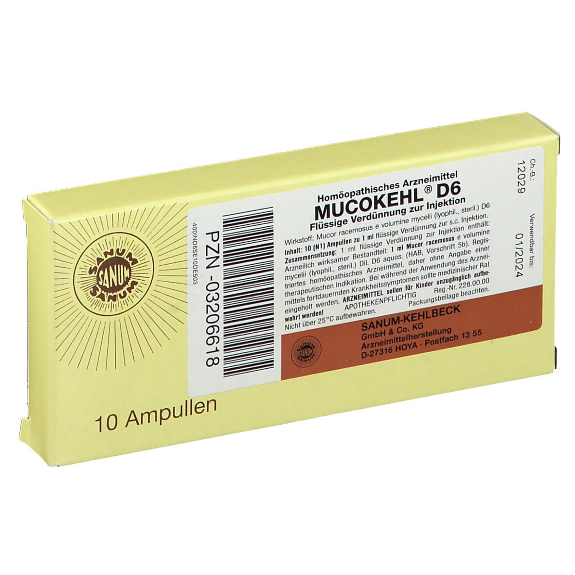 MUCOKEHL sol inj 6 D 10 amp 1 ml