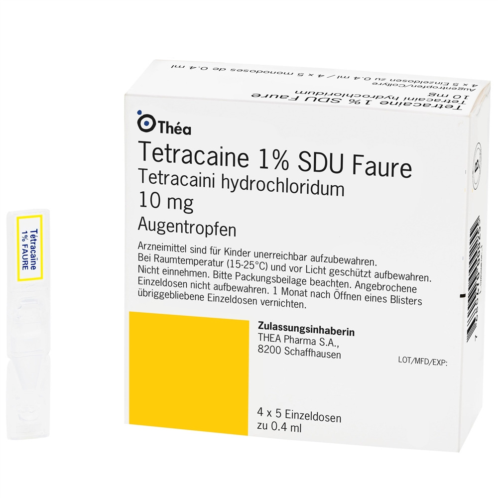 Tetracaine 1 % SDU Faure, collyre