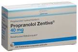PROPRANOLOL Zentiva cpr pell 40 mg bte 180 pce
