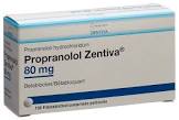 PROPRANOLOL Zentiva cpr pell 80 mg bte 180 pce
