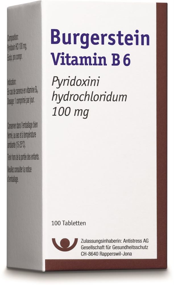 BURGERSTEIN Vitamine B6 cpr 100 mg bte 100 pce