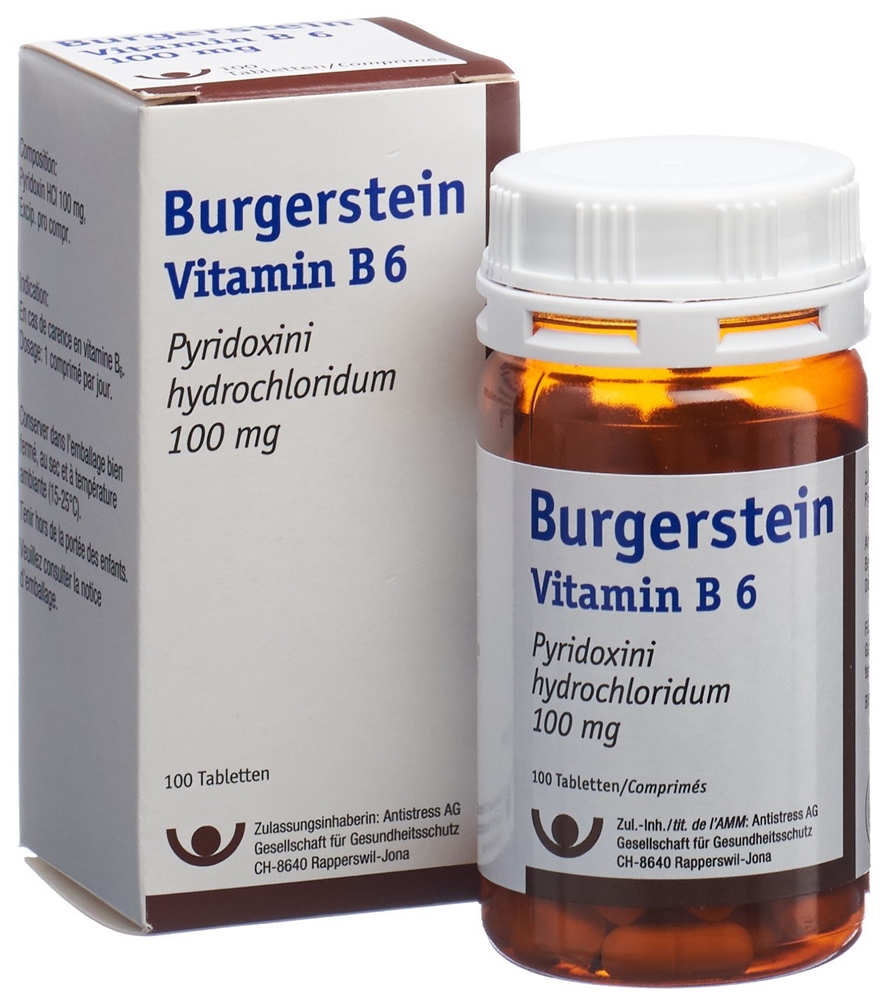 BURGERSTEIN Vitamine B6 cpr 100 mg bte 100 pce