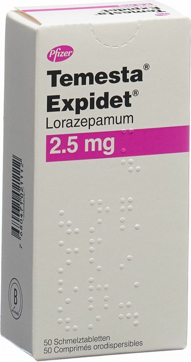 TEMESTA Expidet cpr orodisp 2.5 mg 50 pce