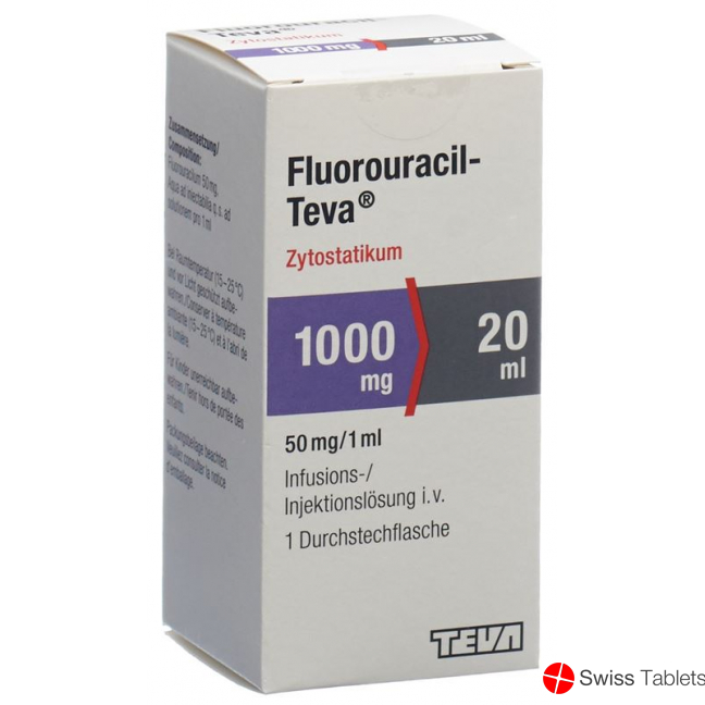FLUOROURACIL Teva 1000 mg/20ml flac 20 ml