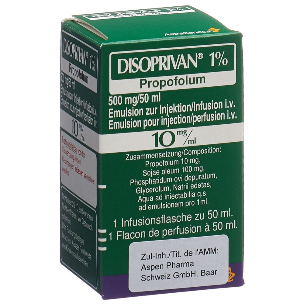 Disoprivan 10 mg/ml, Emulsion zur Injektion/Infusion