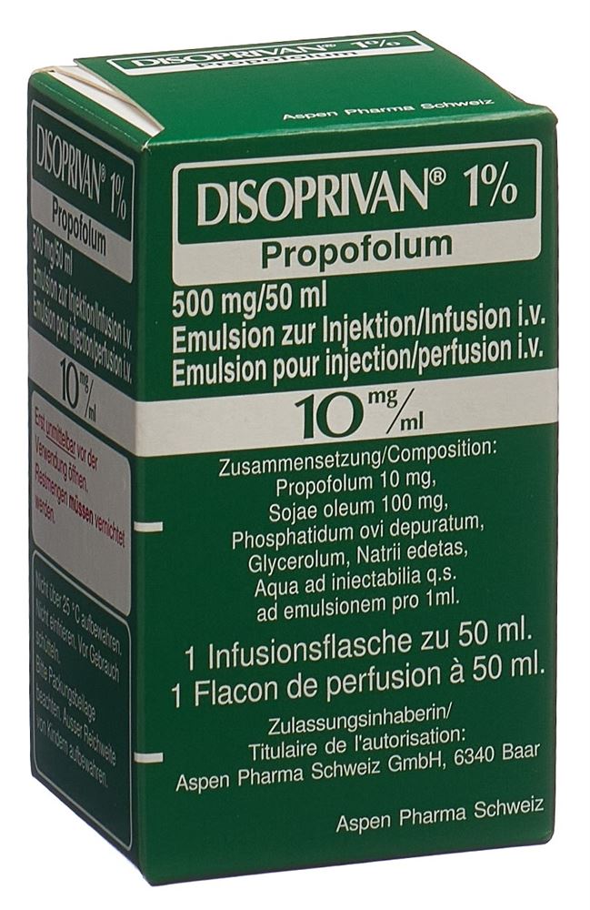 Disoprivan 10 mg/ml, Emulsion zur Injektion/Infusion