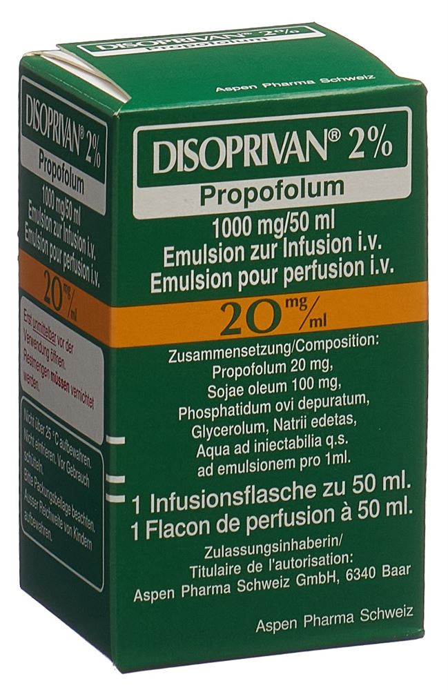 Disoprivan 20 mg/ml, Emulsion zur Infusion
