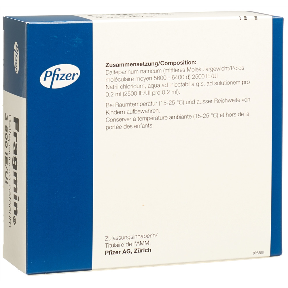 FRAGMIN sol inj 2500 UI/0.2ml 10 ser pré 0.2 ml