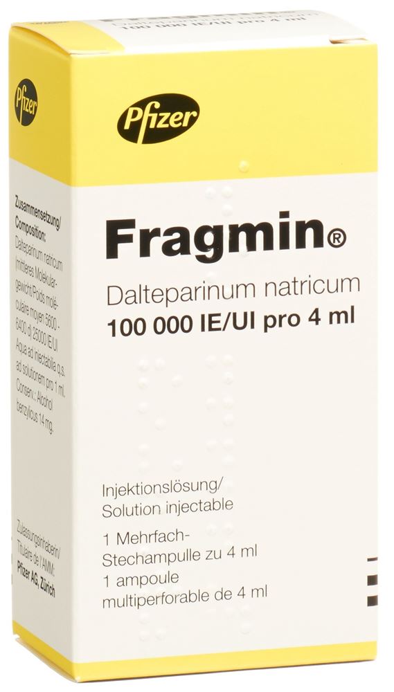 FRAGMIN sol inj 100000 UI/4ml flac 4 ml