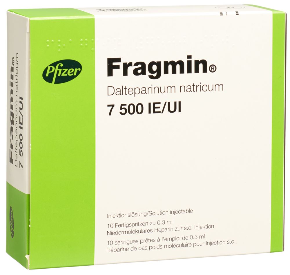 FRAGMIN sol inj 7500 UI/0.3ml 10 ser pré 0.3 ml