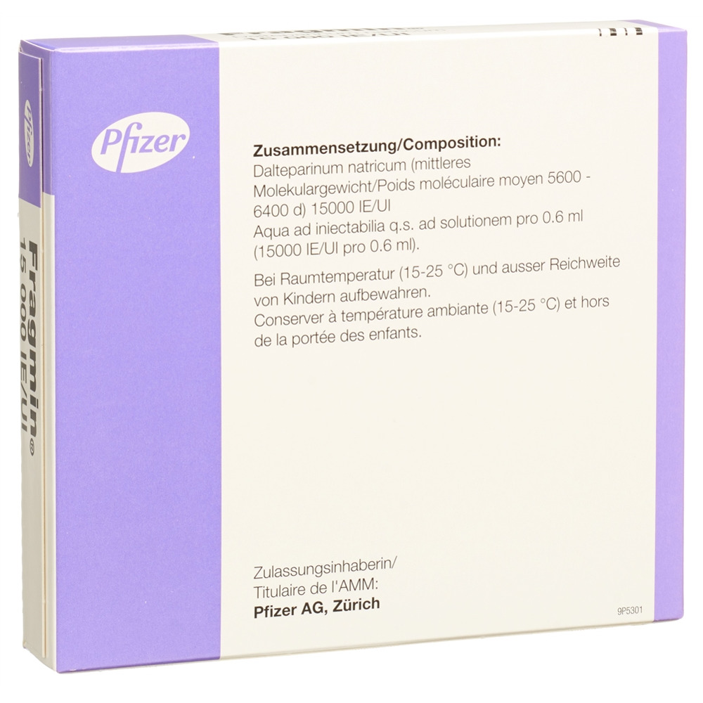 FRAGMIN sol inj 15000 UI/0.6ml 5 ser pré 0.6 ml