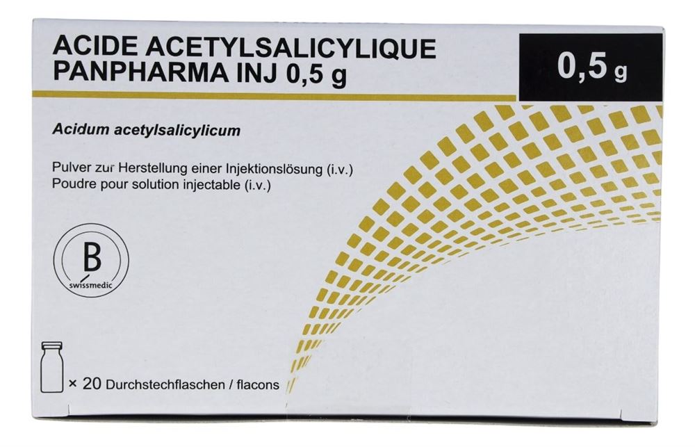ACIDE ACETYLSALICYL Panpharma 0.5 g 20 pce
