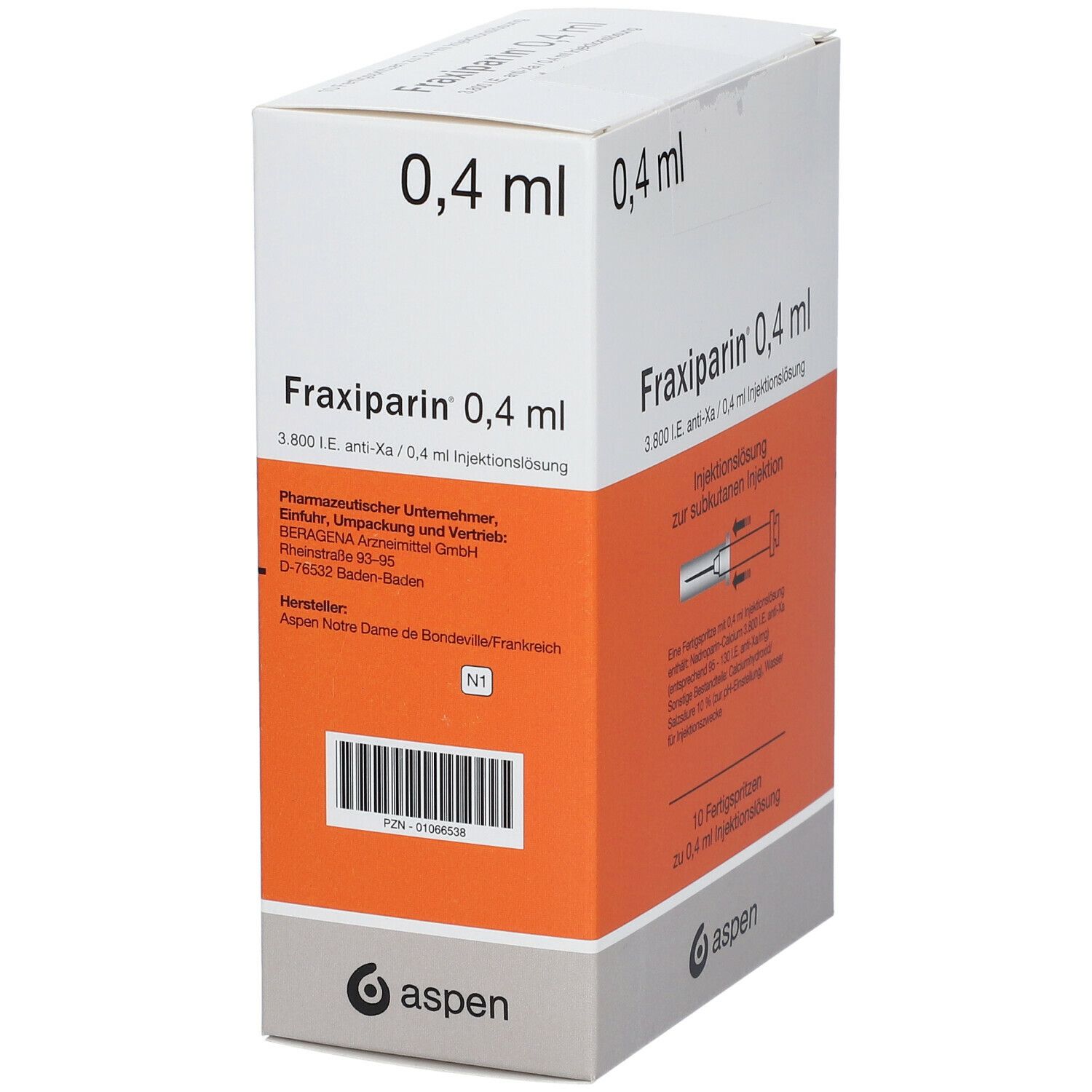 Fraxiparine 0,4 mL, Injektionslösung