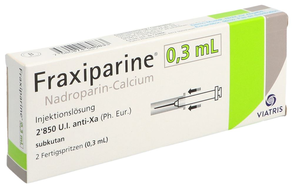 FRAXIPARINE 0.3 ml sol inj 2 ser pré 0.3 ml