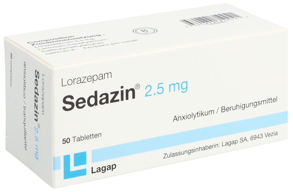 SEDAZIN 2,5 mg cpr 2.5 mg 50 pce