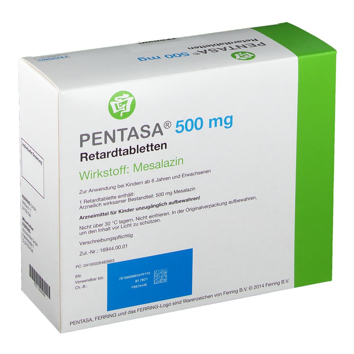 Pentasa 500 mg, Depot-Tabletten