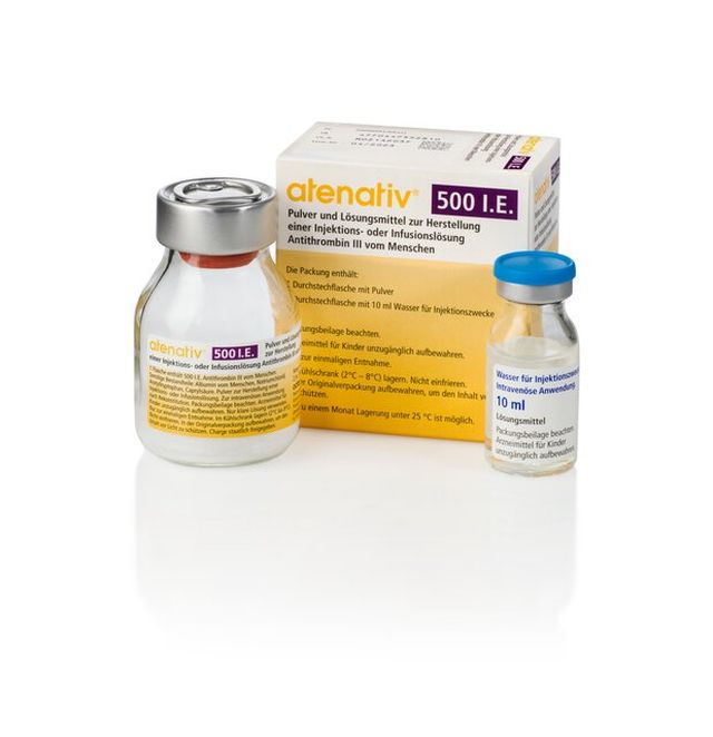 Atenativ 1000 I.E., Pulver und Lösungsmittel zur Herstellung einer Infusionslösung