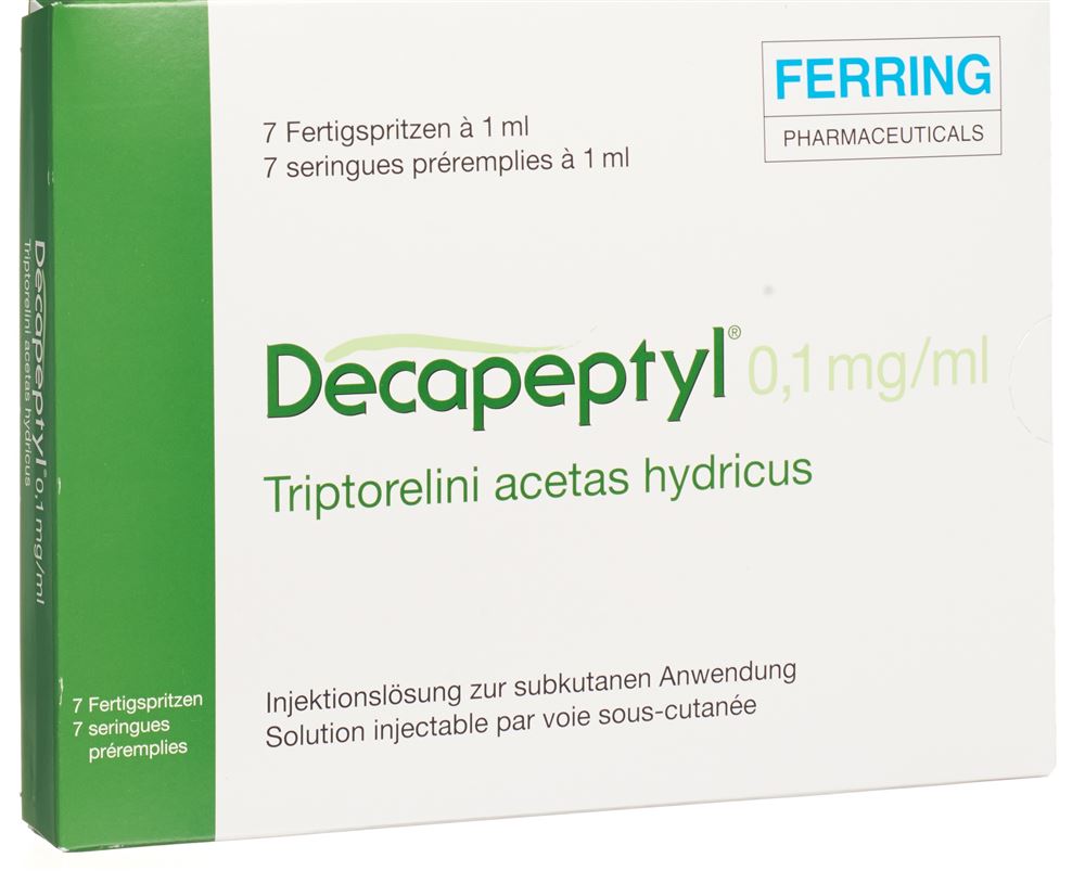 DECAPEPTYL sol inj 0.1 mg/ml ser pré 7 pce