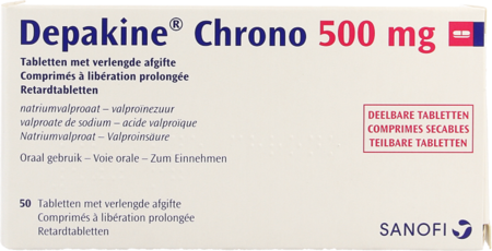 Depakine Chrono 500, comprimés à libération prolongée