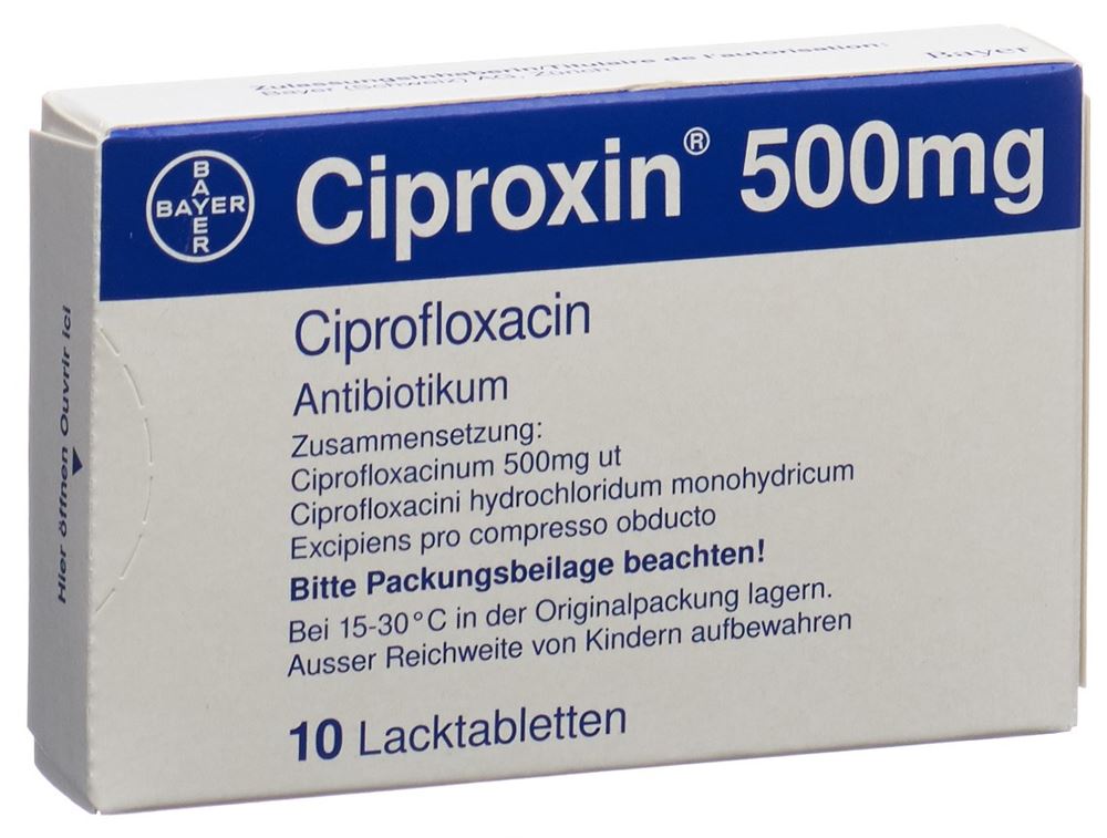 CIPROXINE cpr pell 500 mg 10 pce