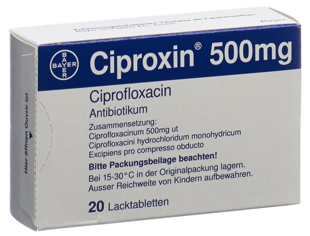 CIPROXINE cpr pell 500 mg 20 pce