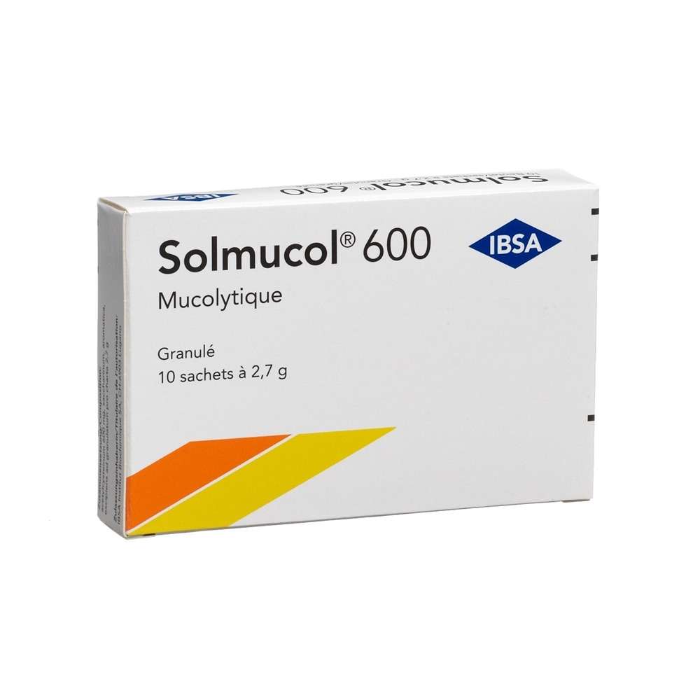 SOLMUCOL gran 600 mg s sucre (D) sach 10 pce