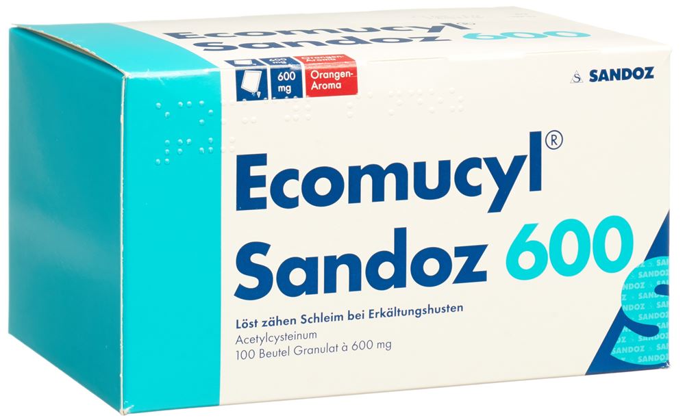 Ecomucyl Sandoz gran 600 mg, , Ecomucyl Sandoz gran 600 mg sach 100 pce