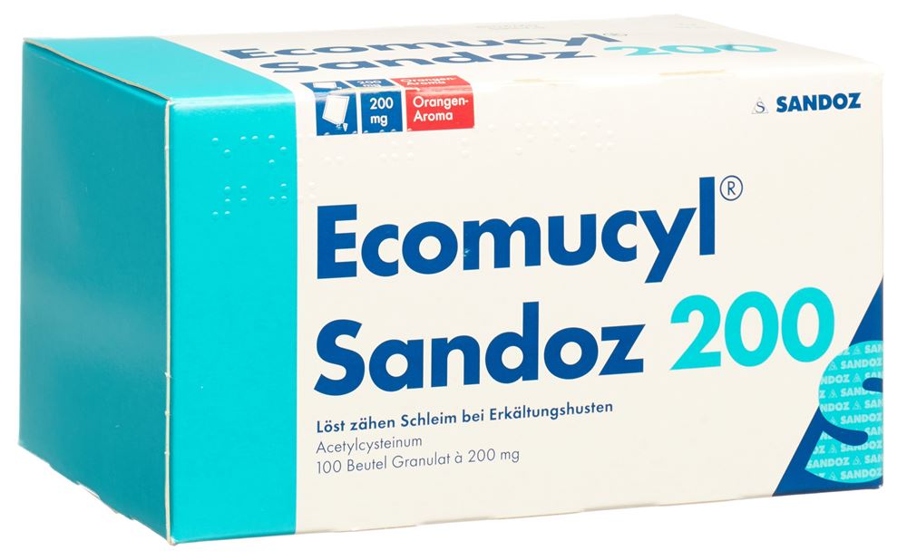 ECOMUCYL Sandoz gran 200 mg sach 100 pce