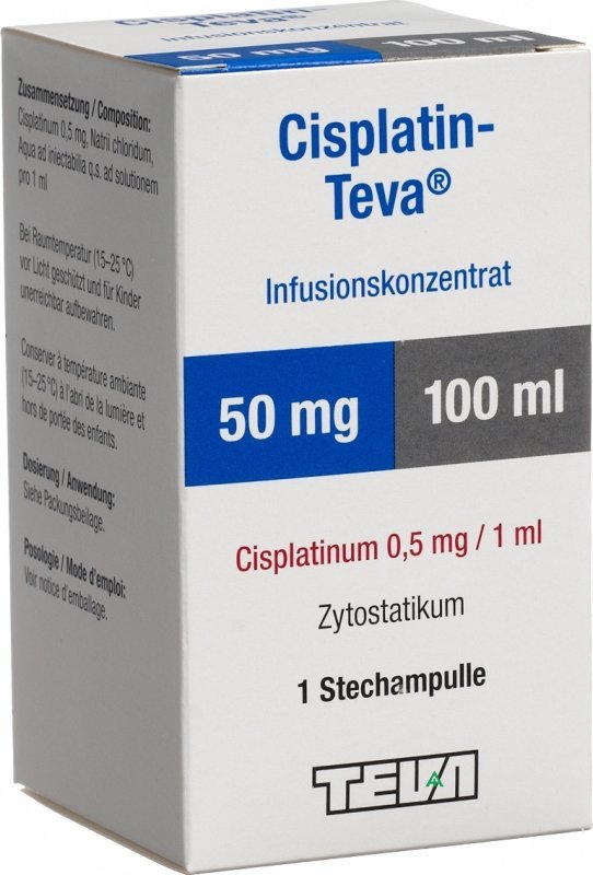CISPLATIN Teva 50 mg/100ml flac 100 ml