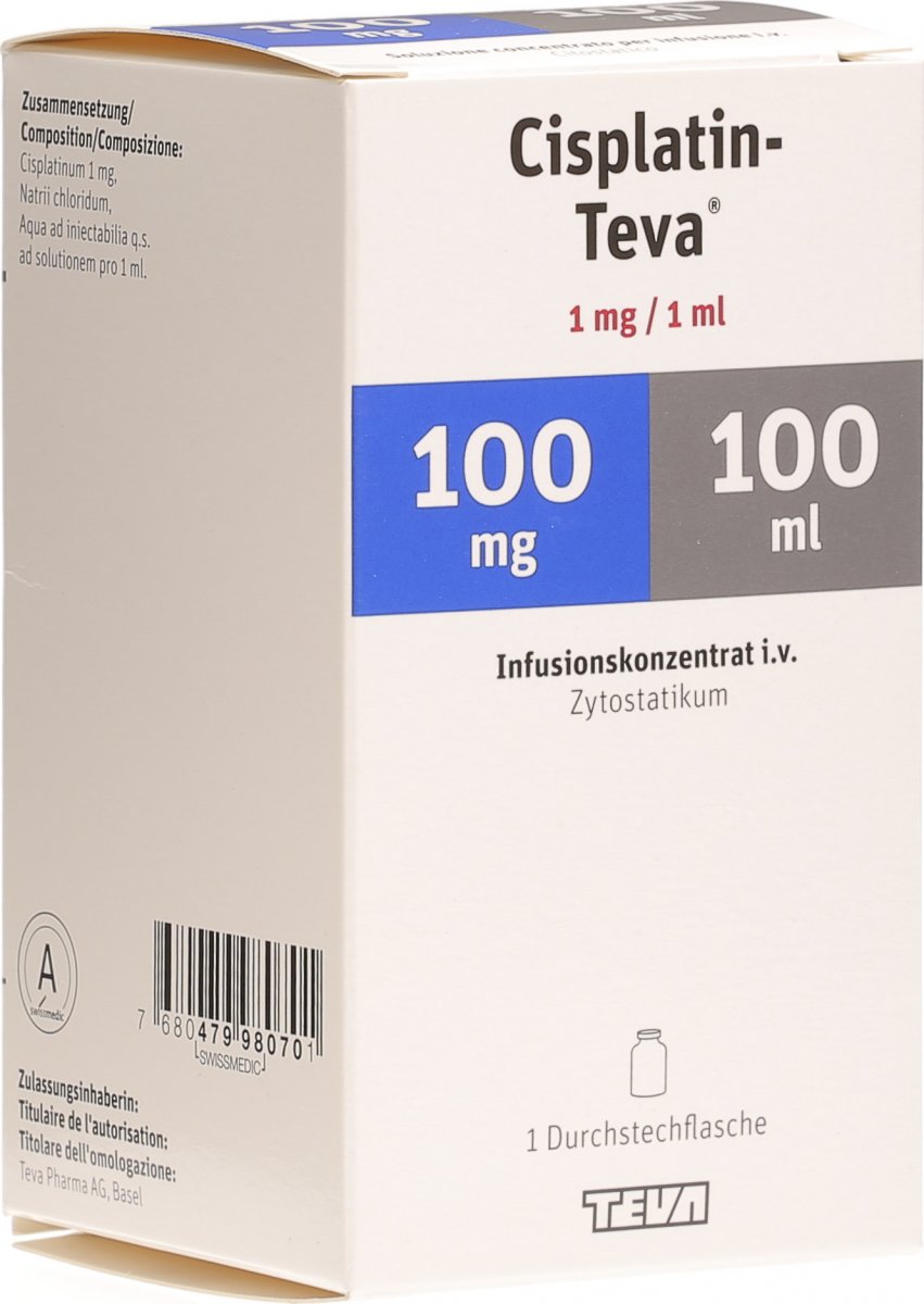 CISPLATIN Teva 50 mg/100ml flac 100 ml