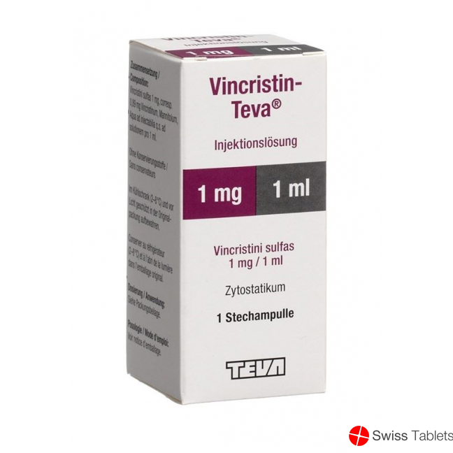 Vincristin Teva 1 mg/1 ml, Injektionslösung