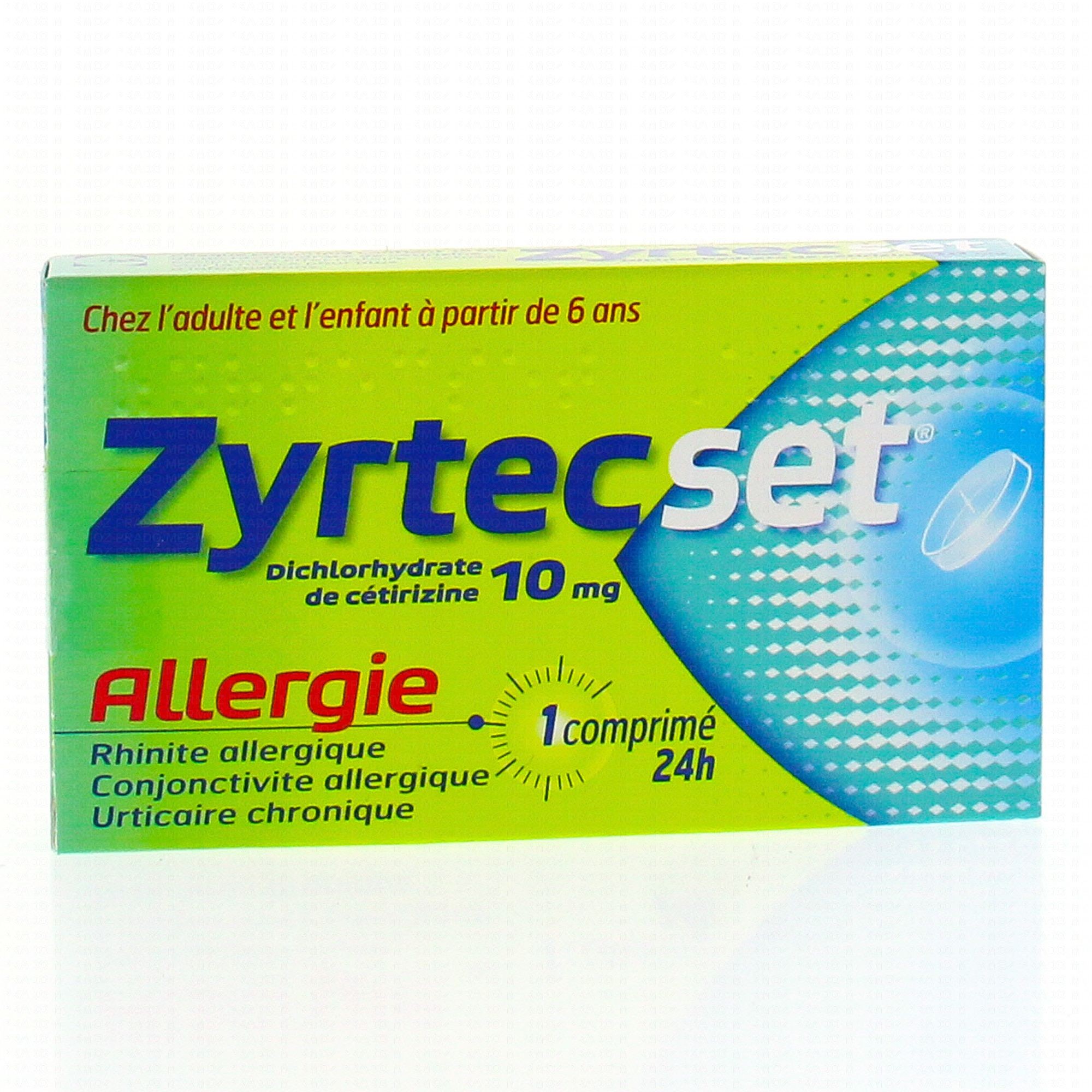 Zyrtec, comprimés pelliculés