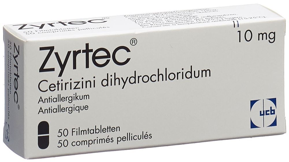 ZYRTEC cpr pell 10 mg 50 pce