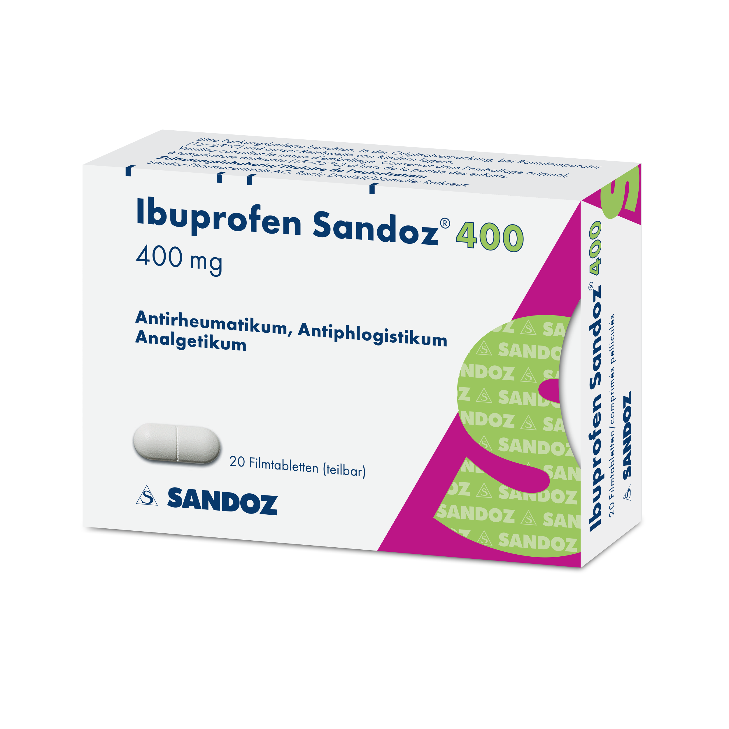IBUPROFENE Sandoz cpr pell 400 mg 20 pce