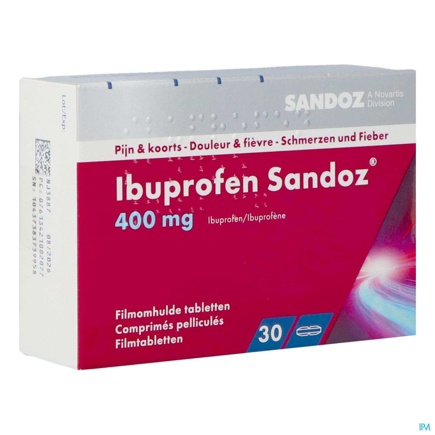 IBUPROFENE Sandoz cpr pell 400 mg 50 pce