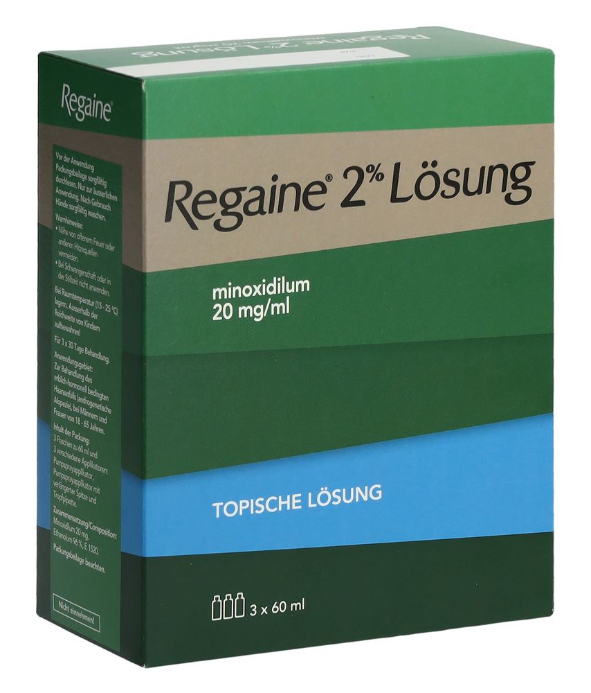 REGAINE solution topique 2 % 3 fl 60 ml