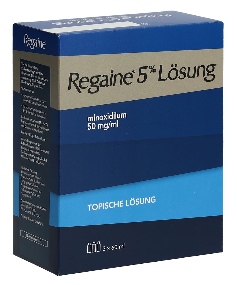 REGAINE solution topique 5 % 3 fl 60 ml