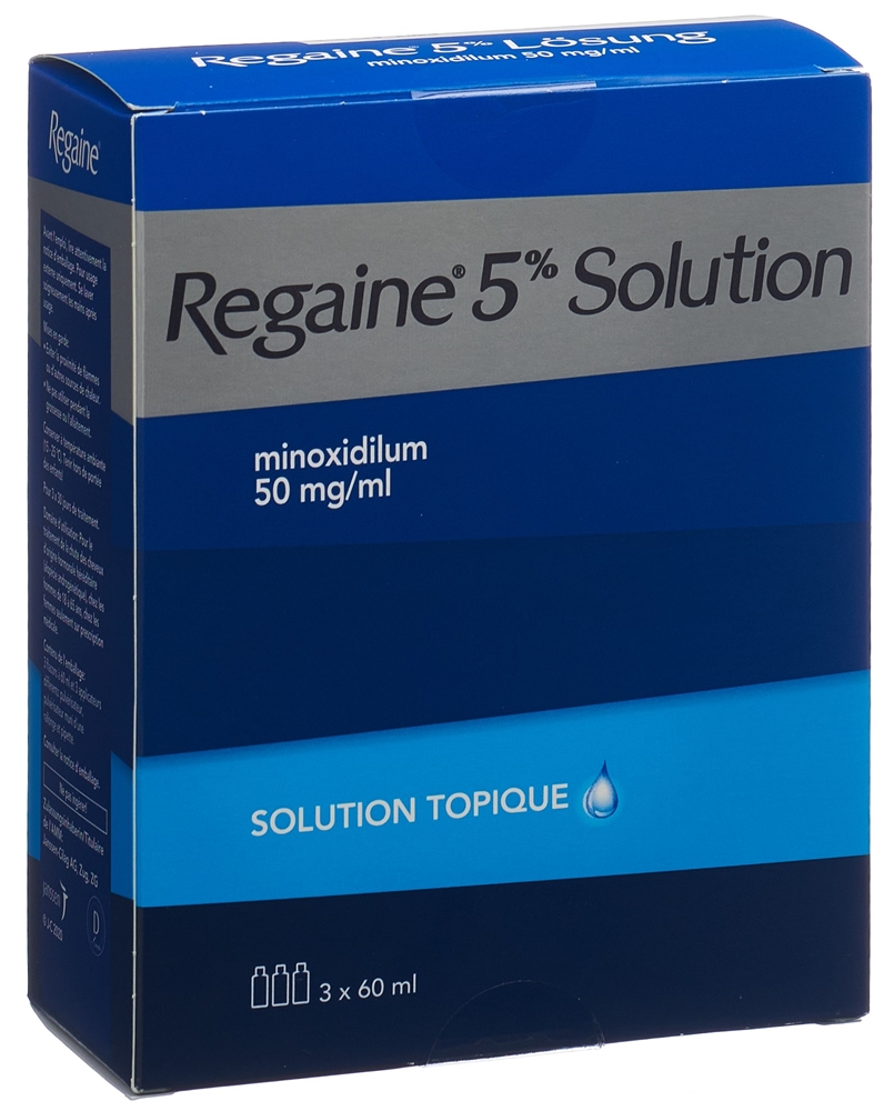 REGAINE solution topique 5 % 3 fl 60 ml