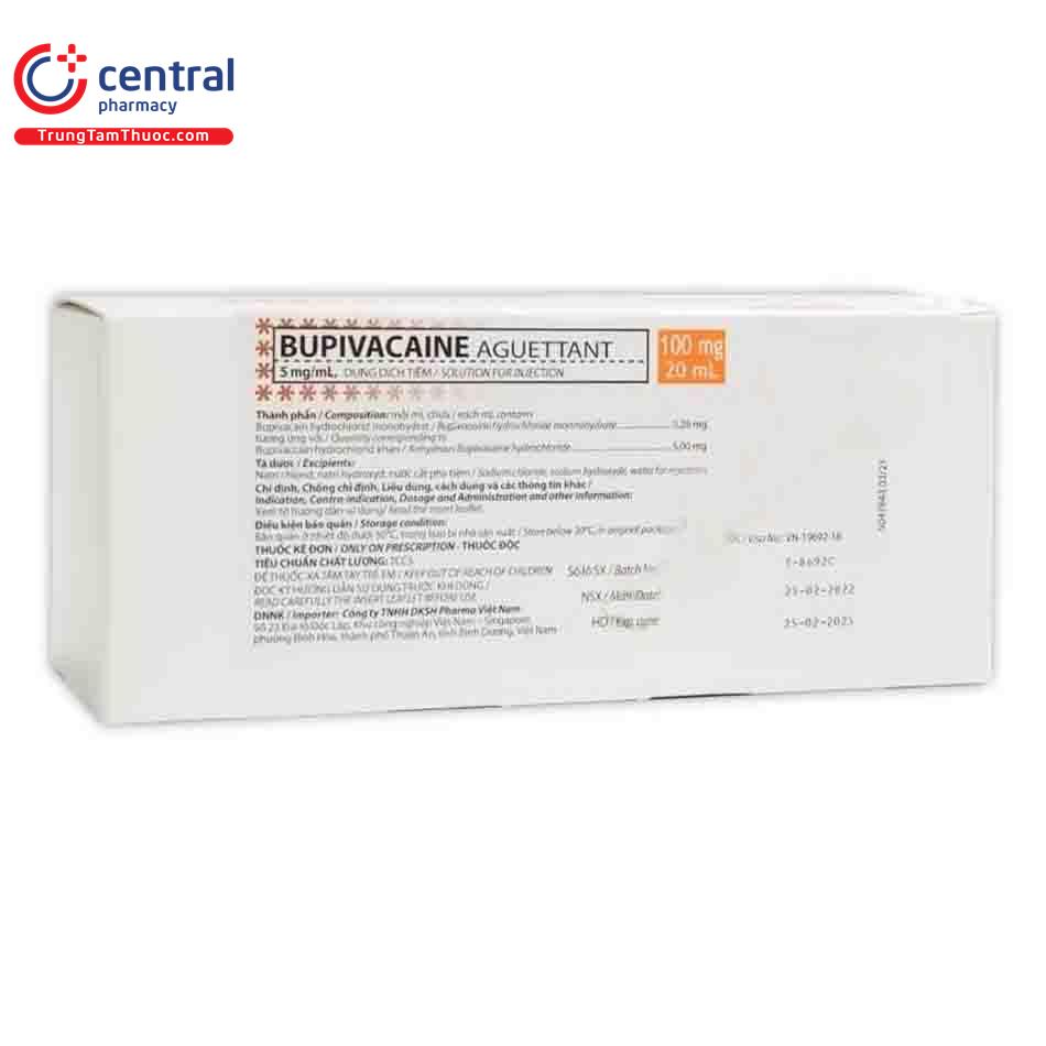 BUPIVACAIN Sintetica 100 mg/20ml amp 5 x 20 ml