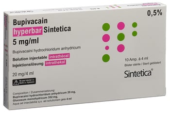 BUPIVACAIN Sintetica 12.5 mg/5ml bli sté 10 x 5 ml