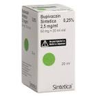 BUPIVACAIN Sintetica sol inj 2.5 mg/ml 5 amp 20 ml