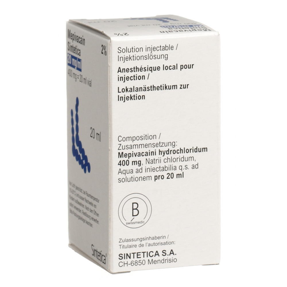 Mepivacain Sintetica 20 mg/ml, soluzione iniettabile