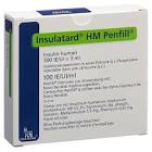 Insulin NovoNordisk Insulatard HM 100 IE/mL Penfill 3, Injektionssuspension