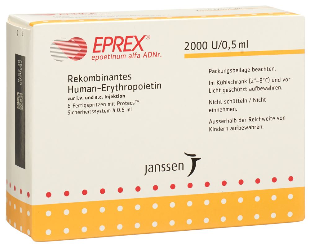 EPREX 2000 UI/0.5 ml (Protecs) 6 ser pré 0.5 ml