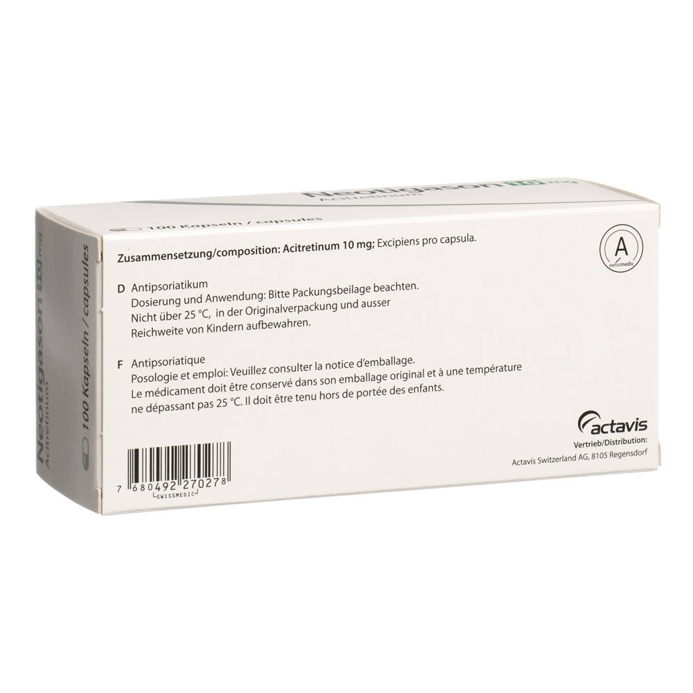 NEOTIGASON caps 10 mg 100 pce