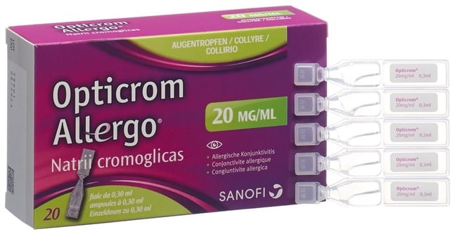 Opticrom-Allergo, Augentropfen in Ampullen