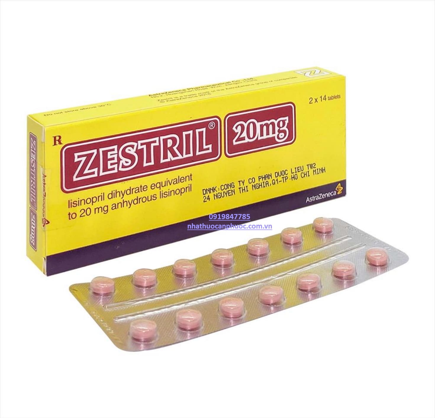 Zestril 20 mg, Tabletten