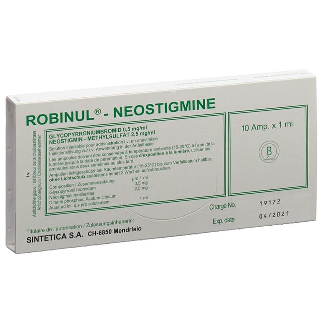 Robinul-Neostigmina, soluzione iniettabile